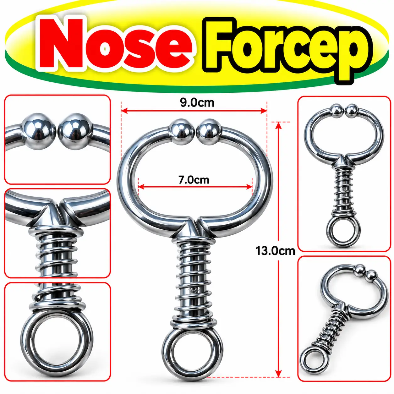 মাঝারি সাইজের গরুর নাকের রশি বাঁধার ফোর্সেপ | Medium Cow Nose Forceps
