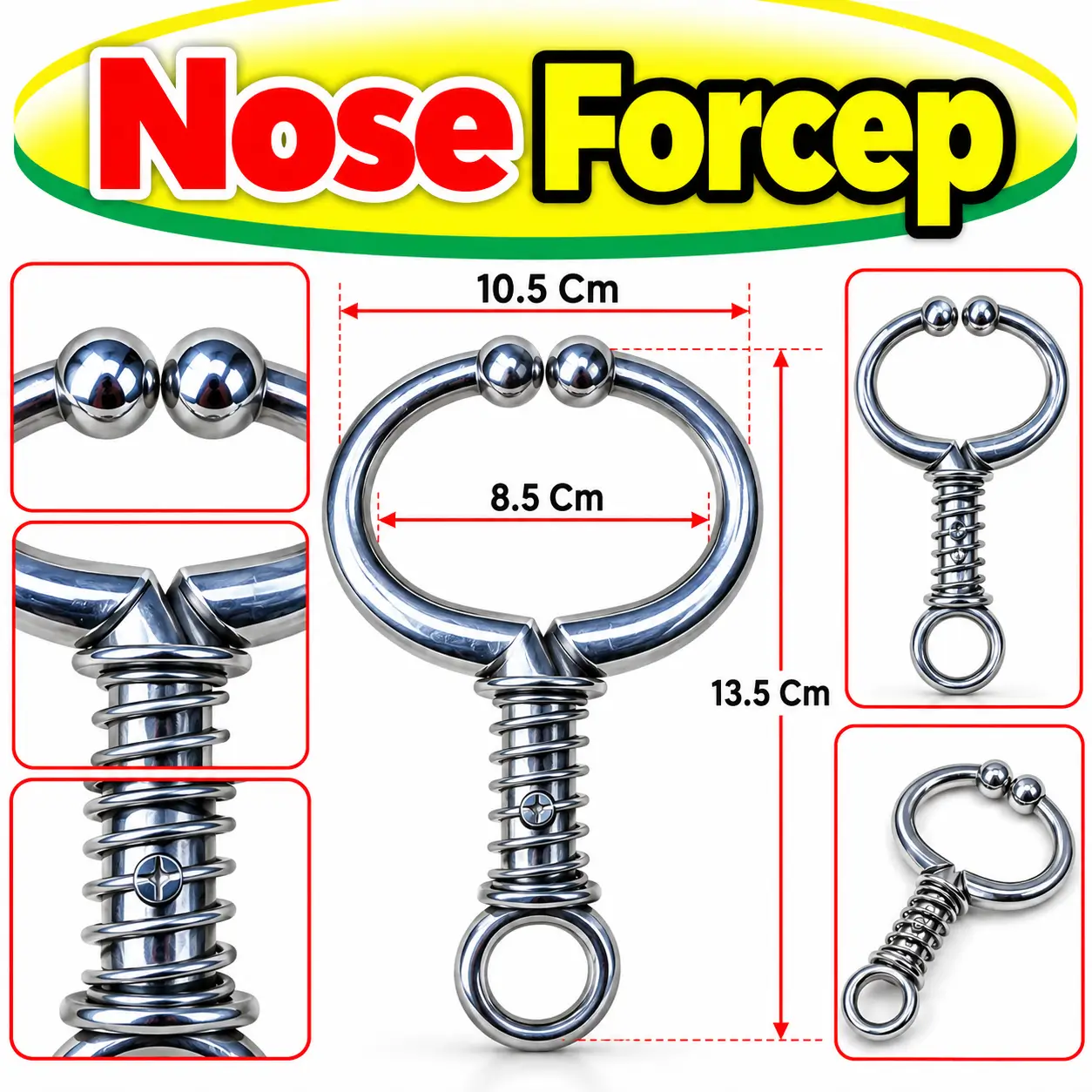 বড় সাইজের গরুর নাকের রশি বাঁধার ফোর্সেপ | Large Cattle Nose Forceps