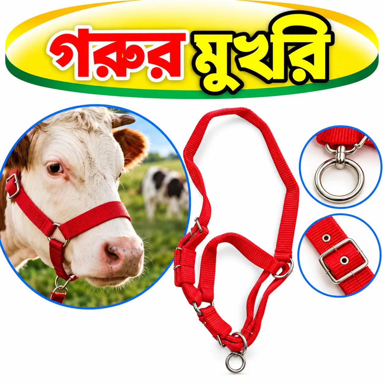 গরুর রশির মুখোরী | Rope Halter for Cattle