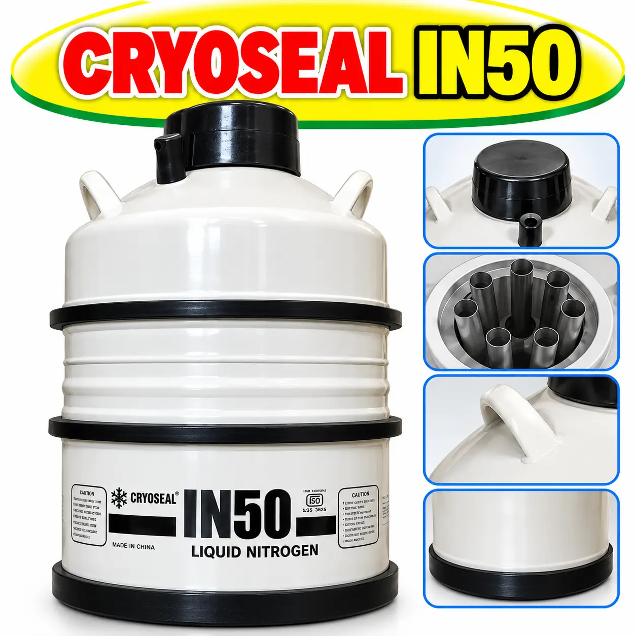 Inox 50L LN2 Storage Can | ৫০ লিটার লিকুইড নাইট্রোজেন সংরক্ষণ ক্যান