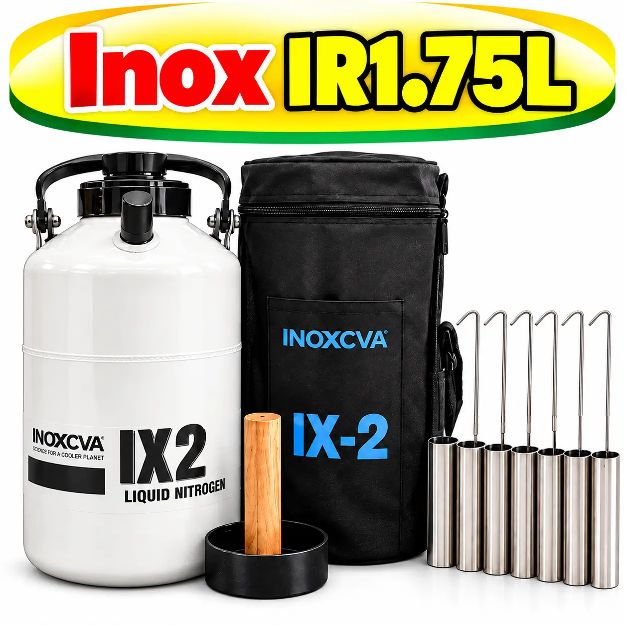 Inox 1.75L Liquid Nitrogen Storage Can | ১.৭৫ লিটার লিকুইড নাইট্রোজেন সংরক্ষণ ক্যান