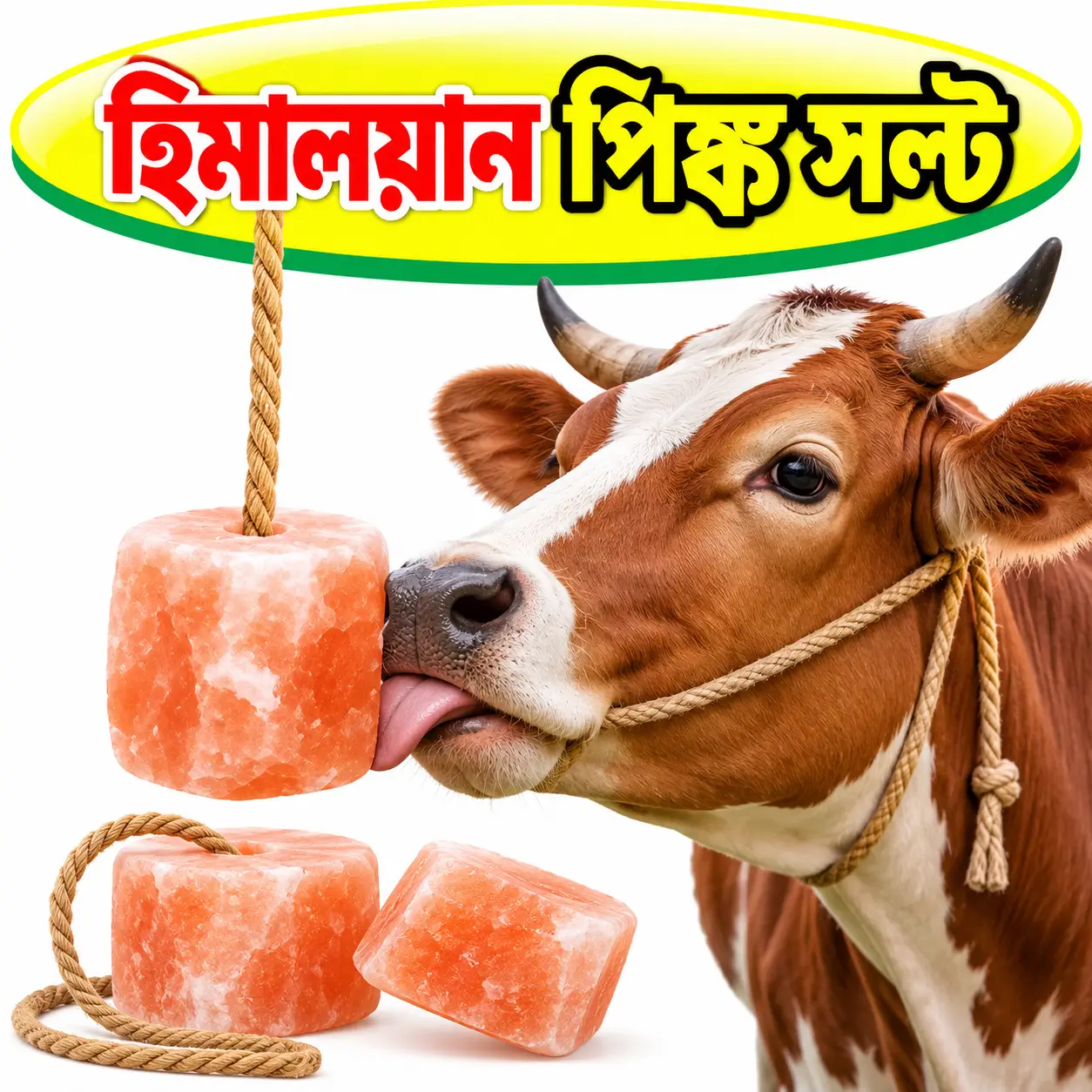 Natural Pink Mineral Salt for Cattle | গরু ও গবাদিপশুর জন্য পিংক মিনারেল সল্ট